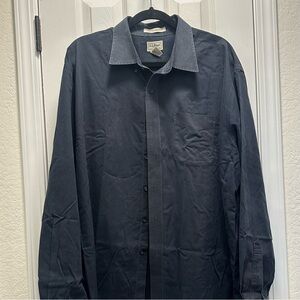 L.L.Bean Men's XXL Regular-Cotton Button Down Long Sleeve Shirt Navy